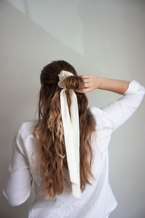 Scrunchie "Salvia" mit Bindebändern – Bild 3