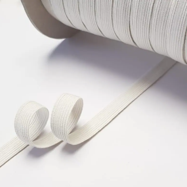 Bio Einziehgummiband 1cm - 100% Naturfasern