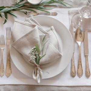 Tischsets aus Reinleinen